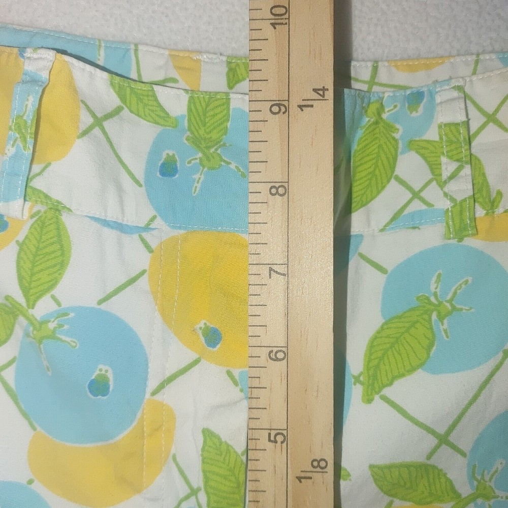 Lilly Pulitzer Lemon Blueberry Capri Pants Size 4 Pockets Stretch Vintage - Picture 6 of 7